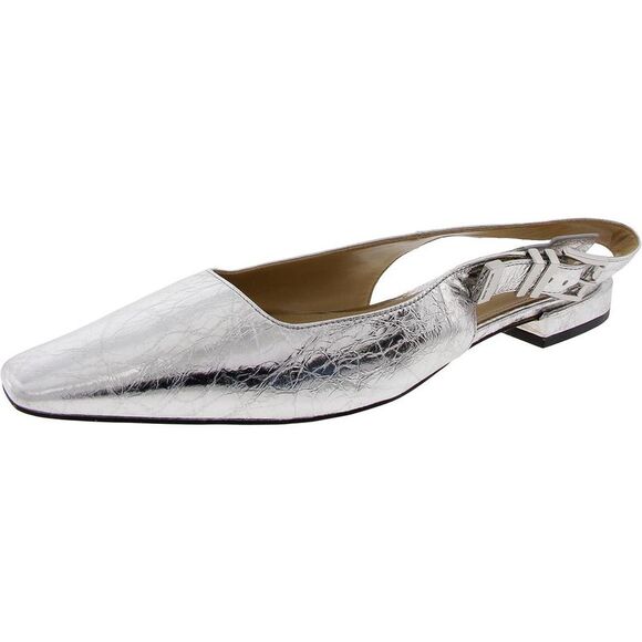 MICHAEL Michael Kors Silver Slingback Flats - Picture 1 of 3